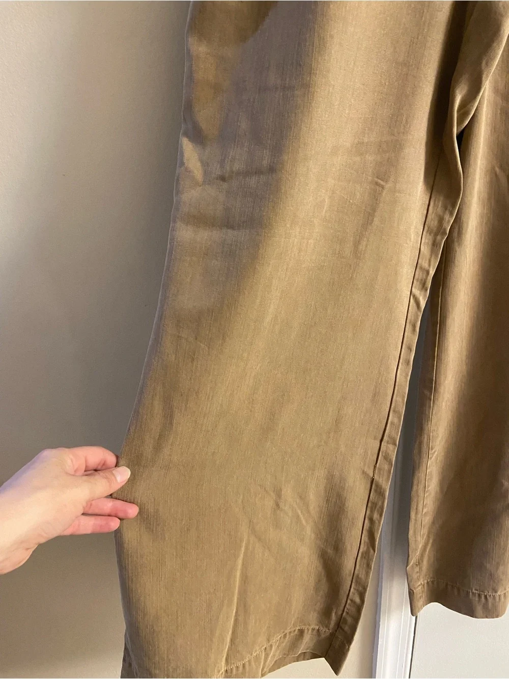Sundance Straight wide Leg Chinos in Khaki Brown Sz 16 NWOT
